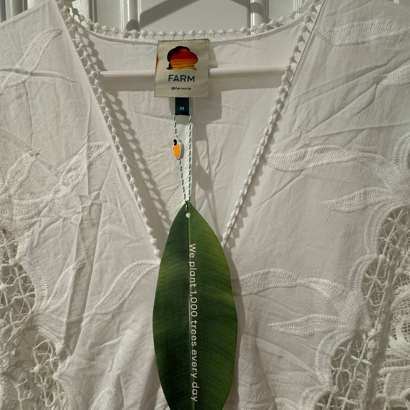FARM Rio NWT Richelieu Midi White Dress Size M - Picture 5 of 7
